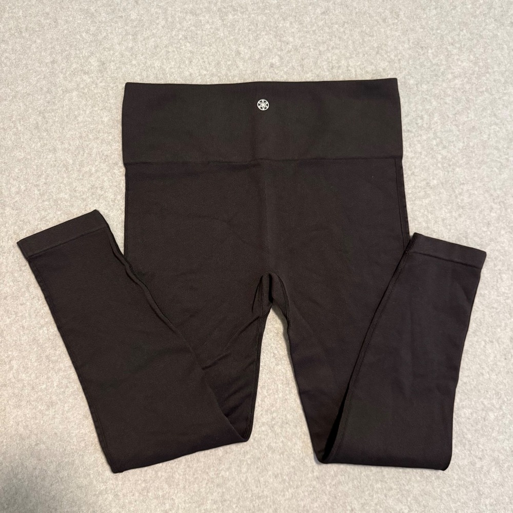 Gaiam Warrior Seamless Leggings Womens XL Black High Rise Yoga Pants